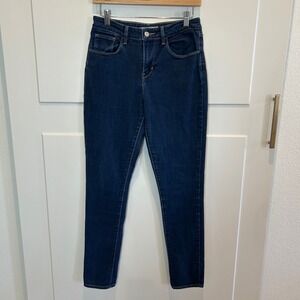 Levis 721 High Rise Skinny Jeans Womens 28‎ Dark Wash Blue Denim 18882-0110